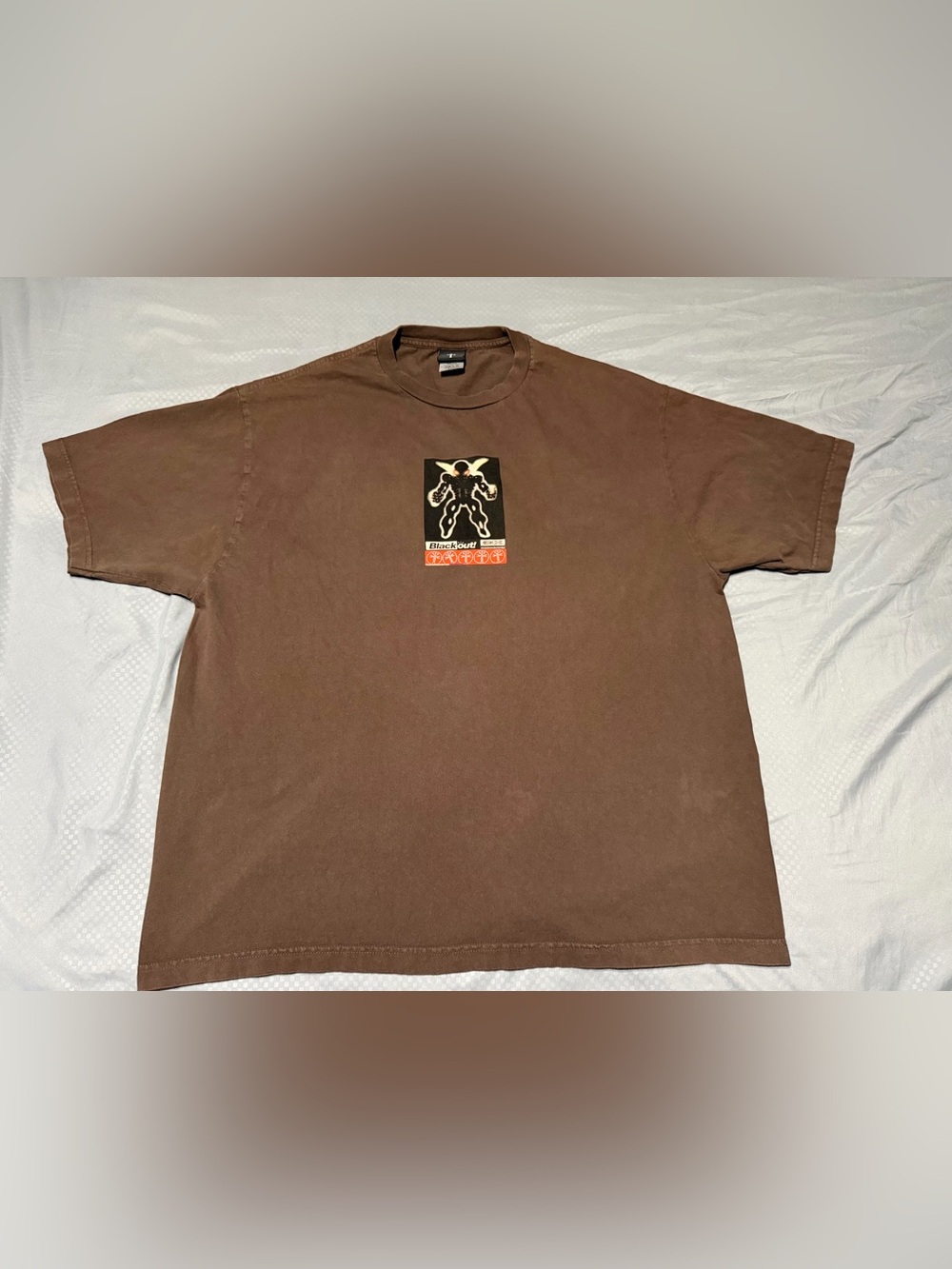 Travis Scott Cactus Jack Blackout Tee Brown Size XXL